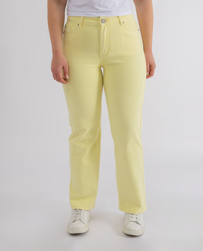 YELLOW PREDA DYE TWILL TROUSERS