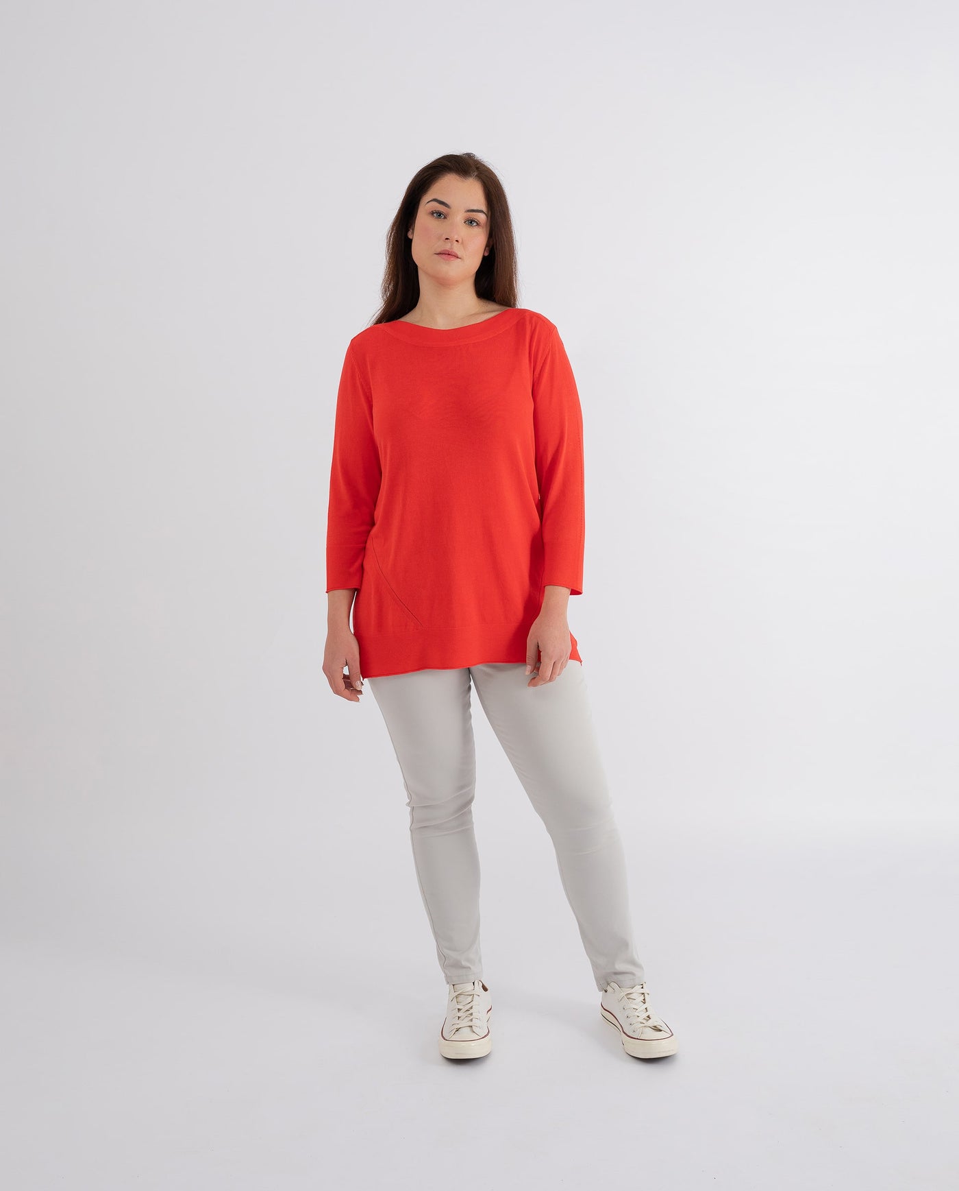 CORAL BOAT NECK SWEATER