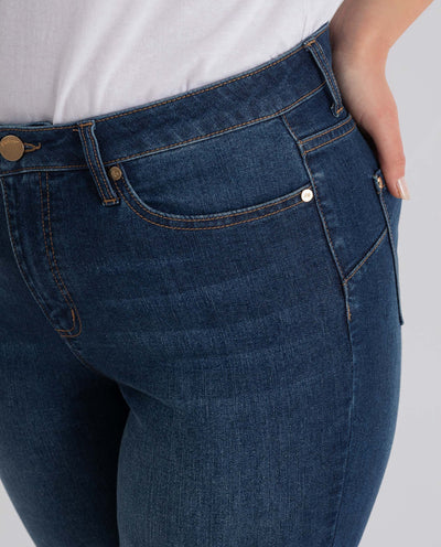 PANTALÓN VAQUERO PUSH UP AZUL OSCURO