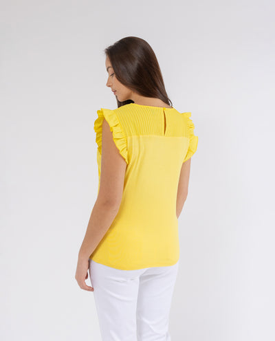 T-SHIRT CON INTERNI GIALLO CHIARO