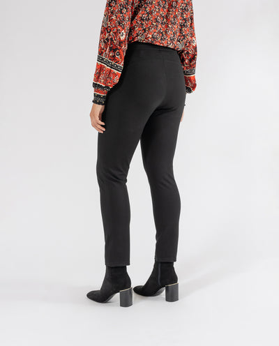 BLACK ZIPPERED LEGGINGS