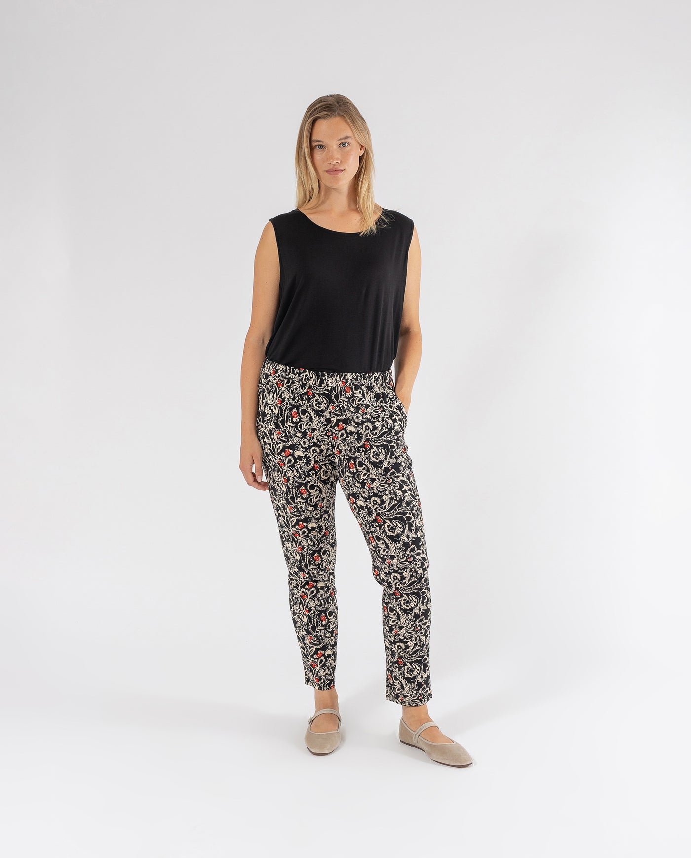 PANTALON PIJAMERO PUNTO  NEGRO