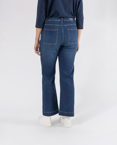 DARK BLUE JEANS WITH ZIPPER POCKETS