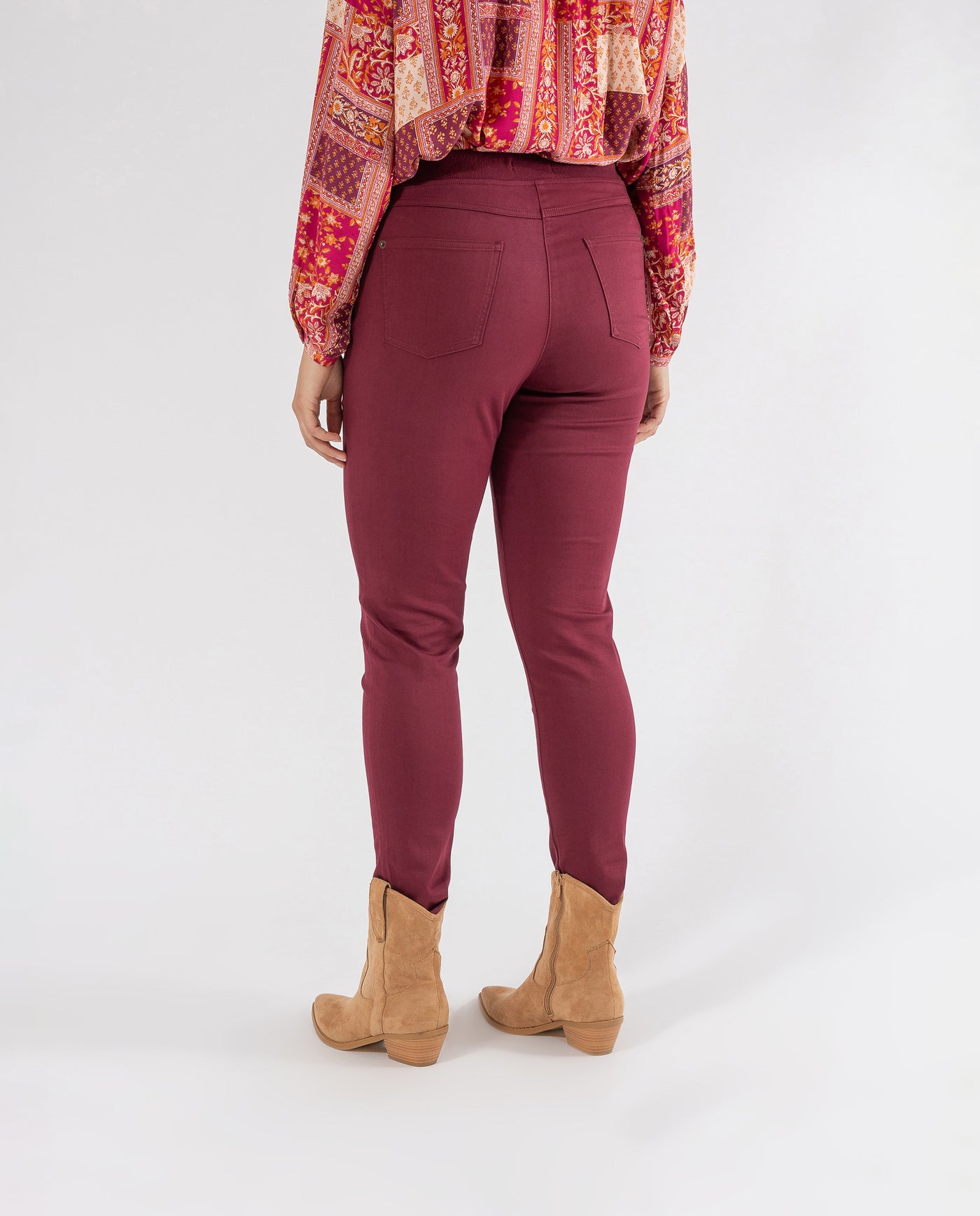 LEGGINGS COLOR EFECTO LAVADO GRANATE