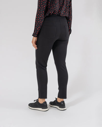 BLACK PUSH UP FIVE POCKET LEGGINGS