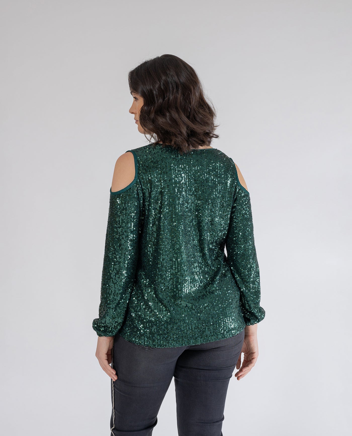 BLUSA DE LENTEJUELAS VERDE