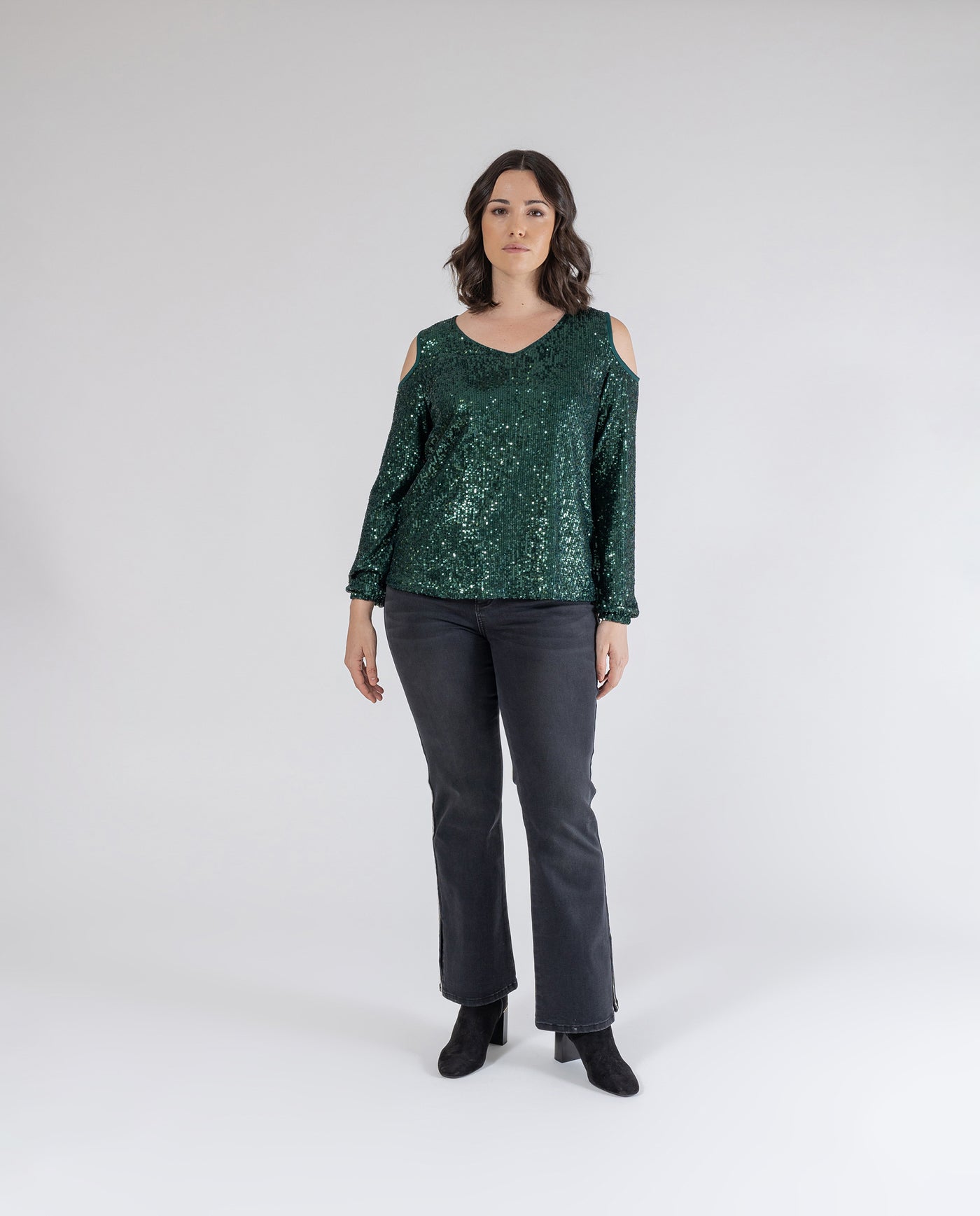 BLUSA DE LENTEJUELAS VERDE