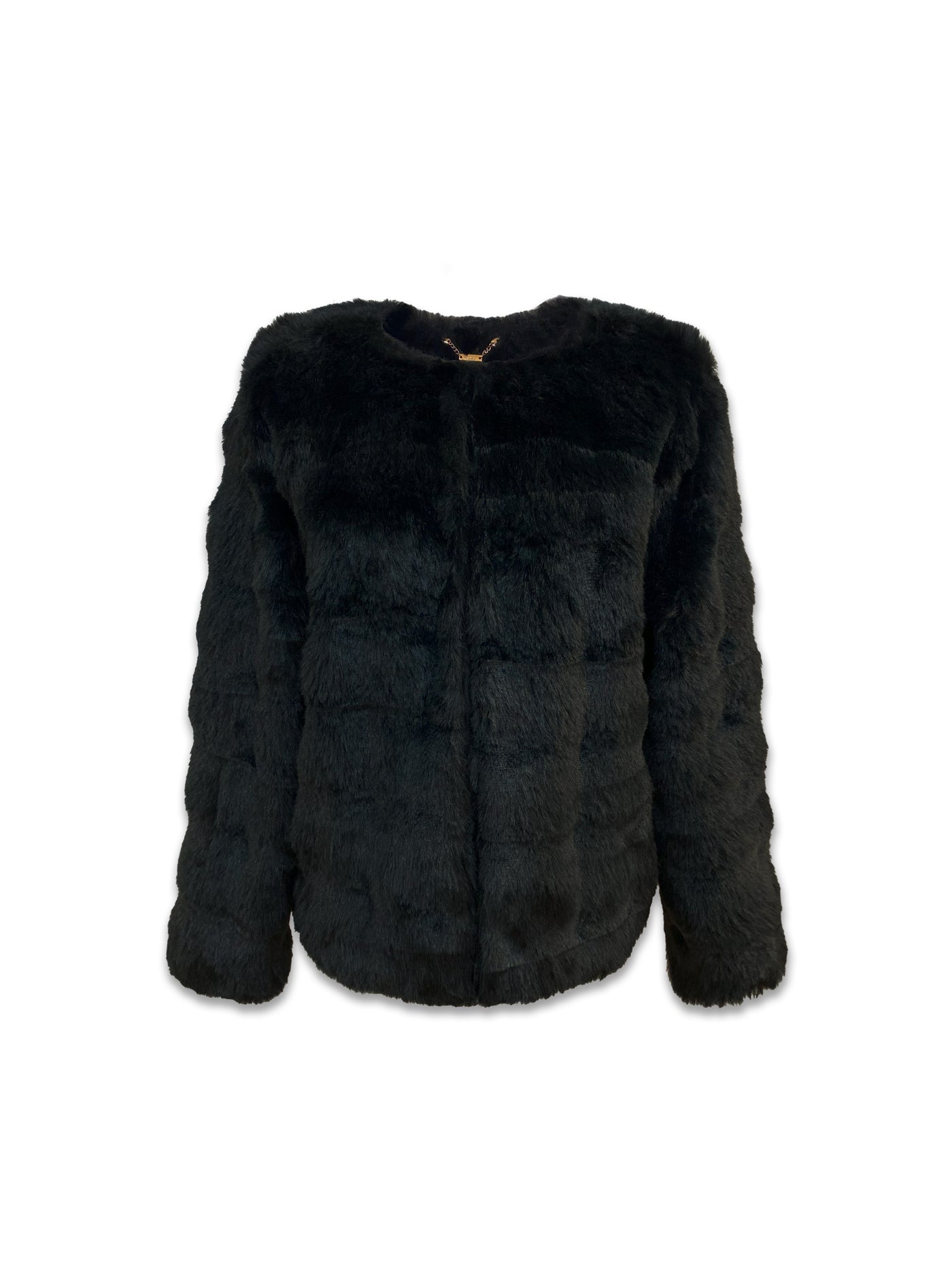 CHAQUETON SIMIL PELO NEGRO