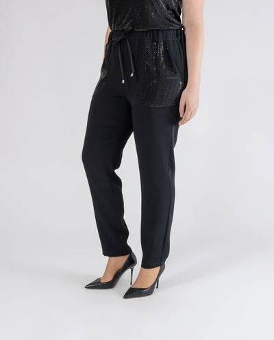 PANTALON BOLSILLO LENTEJUELAS NEGRO