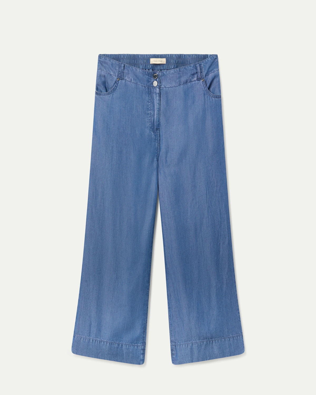 PANTALÓN ANCHO DENIM  AZUL MEDIO